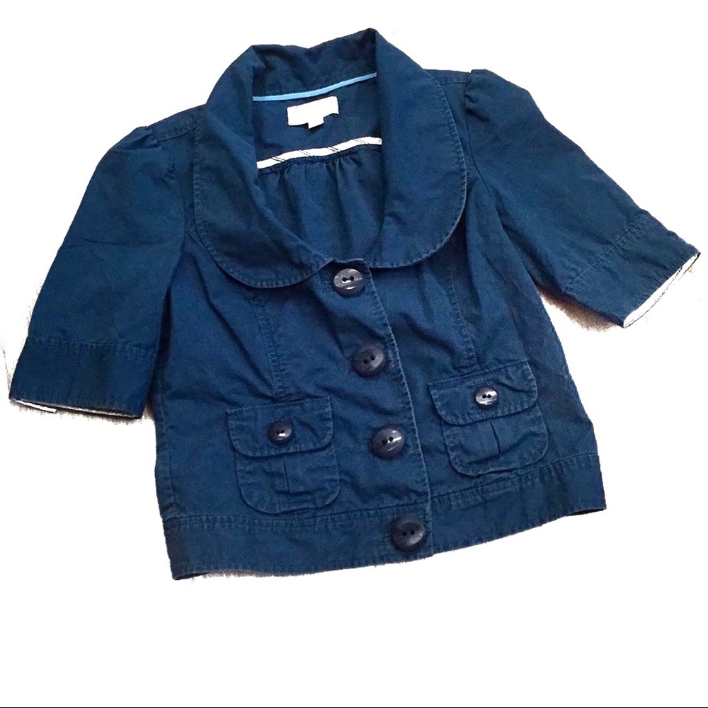 Fossil Short Sleeve Button Jacket Size Medium